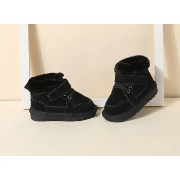 Dětská sportovní obuv Zimní kojenecké kotníkové botičky s kožíškem Barva: Černá, Velikost EUR: 19