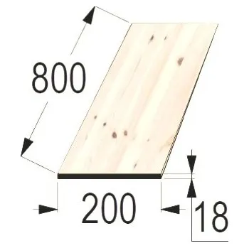 Příslušenství pro zahradní stavbu Spárovka SM 18x200 x 800 průběžná A/B