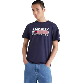 Pánské tričko TOMMY HILFIGER PÁNSKÉ TRIČKO T-SHIRT TJM CLSC ATHLETIC TWISTED LOGO NAVY DM0DM14991 C87 Velikost: L