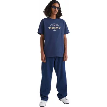 Pánské tričko TOMMY HILFIGER PÁNSKÉ TRIČKO T-SHIRT TJM CLSC MODERN PREP FRONT LOGO NAVY DM0DM14998 C87 Velikost: XL