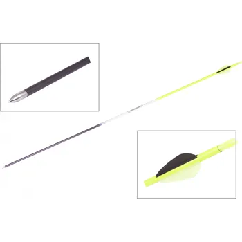 Goodgoods žlutý šíp 32" průměr 6 mm karbon plastové letky 1ks