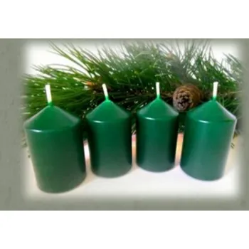 Svíčka Bony adventní svíčka zelená tmavá, 4 ks Velikost - svíčky: 45 x 80 mm