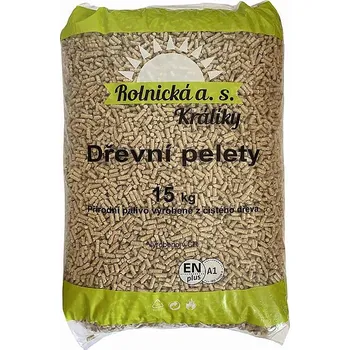 Tuhé palivo Rolnická a. s. Dřevěné pelety A1 EN 15 kg