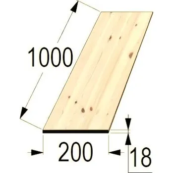 Příslušenství pro zahradní stavbu Spárovka BO 18x200 x 1000 průběžná A/B