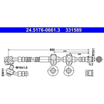 Brzdová hadice Brzdová hadice ATE 24.5176-0661.3