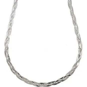 Náhrdelník Stříbrný náhrdelník splétaný 3R délka náhrdelníku 45cm