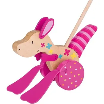 Dřevěná hračka Jezdík na tyči - Plácačka, Klokan Susibelle (Goki)