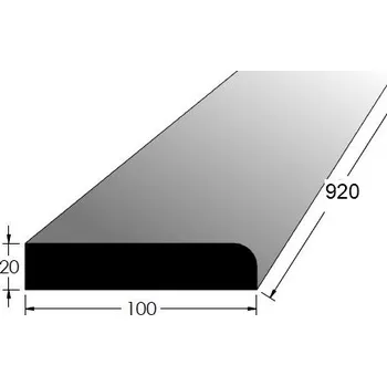 Dveřní práh s rádiusem - R DB 900x100