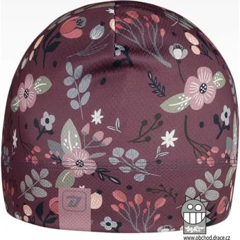 Čepice Funkční čepice Dráče - Bruno 168, kytičky Barva: Vínová, Velikost: M 52-54