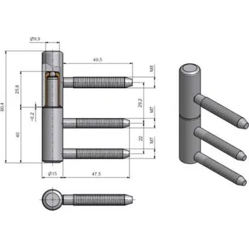 pant Závěs dveřní 80/10 M8 22/M7 PH Stará Ms