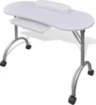 vida XL Skládací stolek na kolečkách na…