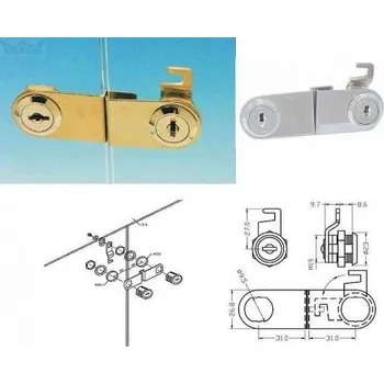 Nábytkové kování ARMSTRONG 410 2/2 na sklo na sklo Cr
