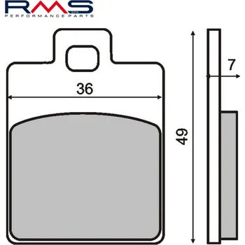 Brzdová destička Brzdové destičky RMS 225100300 organické