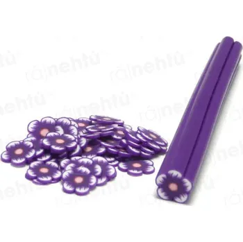 FIMO zdobení - tyčinka, motiv kytka kulatá - fialová