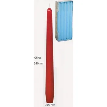 Svíčka Svíčka 240mm červená 10ks