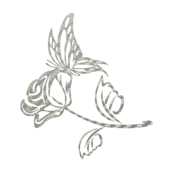 Samolepící dekorace SAMOLEPKA Květina dekor 030 levá růže s motýlkem (52 - 3D karbon stříbrný) NA AUTO, NÁLEPKA, FÓLIE, POLEP, TUNING, VLASTNÍ TEXT, TISK, AUTOSAMOLEPKY.cz, POLEPY, OBRÁZEK, LOGO, SAMOLEPKY