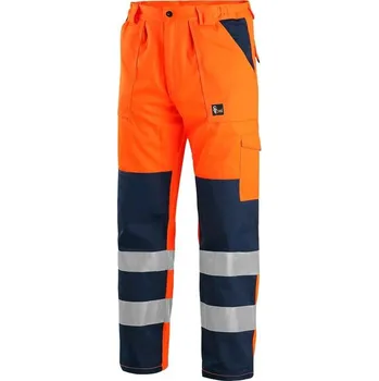 Outdoorové vybavení Reflexní kalhoty CXS NORWICH Velikost: 56, Barva: oranžová-námořní modrá