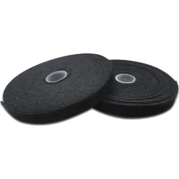 Stahovací páska DIGITUS Vázací páska pro vyvazování - černá, 10m