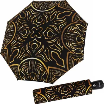 Deštník Doppler dámský plně automatický deštník Fiber Magic Imperial AC černo zlatý 746165SSI