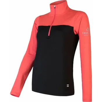 Pánská mikina Sensor Coolmax Thermo zip černá/korál S