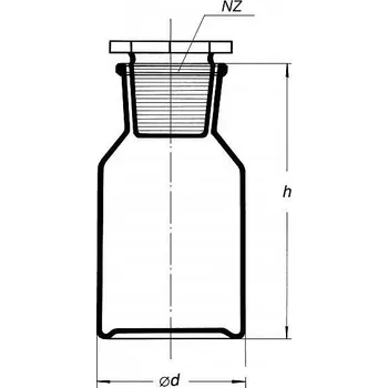 Láhev širokohrdlá prachovnice Steilbrust, hnědá, Objem [ml]: 1000