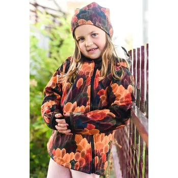 Chlapecká bunda softshellová bunda se šikmým zipem "podzimní les"