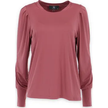 Dámská halenka Halenka stojáček MOOIJ PL1001 Itálie barva: červená-bordó, velikost: L