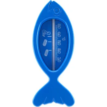 Domácí teploměr teploměr 15,0x6cm koup., 10°C+50°C, RYBA modrá, dětský