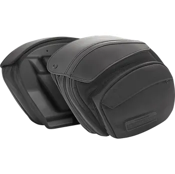 Zavazadlo na motocykl Rozšiřitelné boční/sedlové brašny na motocykl SADDLEMEN SADDLEBAGS DXT PRO HARLEY DAVIDSON SOFTAIL M8 viz popis, černé - pár (neroztašená brašna 31 litrů až na 51,6 litrů roztažená )