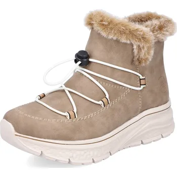 Dámská zimní obuv DÁMSKÉ KOTNÍKOVÉ BOTY RIEKER 48078-64 BÉŽOVÁ Barva: BÉŽOVÁ, Velikost: 39