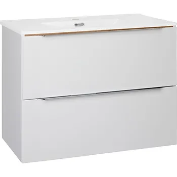 Koupelnový nábytek A-INTERIÉRY Koupelnová skříňka s keramickým umyvadlem Amanda W 80 - bílá