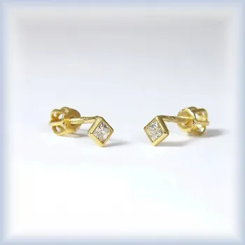 Náušnice bílé zlato 1/2 páru