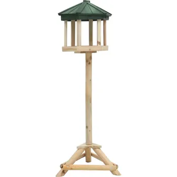 Krmítko pro ptáka vidaXL Stojanové krmítko přírodní/zelené 33 x 106 cm