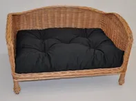 Axin Trading San pohovka pro psa XXL 86 x 68 x 46 cm přírodní/černá