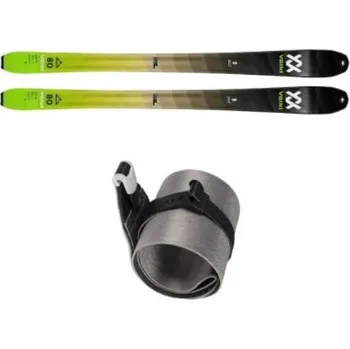 Sjezdové lyžování Völkl Rise 80 + pásy Skin Velikost: 163 black/green 23/24