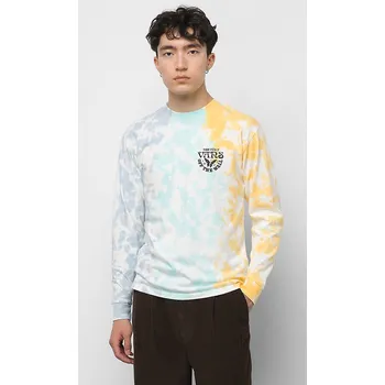 Oblečení a móda tričko Vans Think Happy Tie Dye LS - Ashley Black/Aqua Sky/Yolk Yellow XL