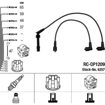 Zapalovací kabel Sada kabelů pro zapalování NGK 6257