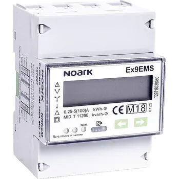 Noark 107299 Ex9EMS 3P 4M CT MB 2T Smart Elektroměr 3-polový, 4-modulový, nepřímé měření, Mbus-komunikace, 2-tarifní, LCD displej (Ex9EMS 3P 4M CT MB 2T)