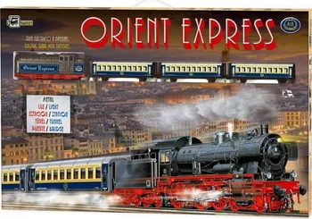 Pequetren Orient Express se stanicí, mostem a tunelem