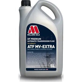 Převodový olej MILLERS OILS převodový olej plně syntetický pro automatické převodovky XF Premium ATF MV-EXTRA 5l