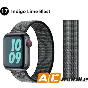 Příslušenství k chytrým hodinkám Nylonový Pásek Pro Apple Watch 42/44/45 Mm Možnosti: Indigo Lime Blast