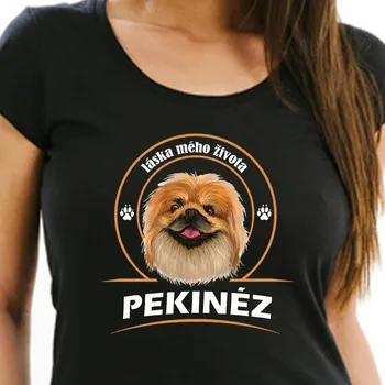 Oblečení a móda STRIKER Dámské tričko Pekinéz Barva: Černá, Velikost: L