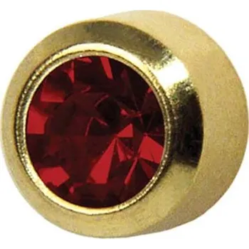 Piercing Náušnice pro piercing sada STUDEX bordó R201Y - zlatá barva