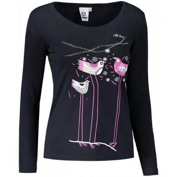 Dámské triko s dlouhým rukávem ALTISPORT CARRYOVER ALW043169 NÁMOŘNÍ MODRÁ/RŮŽOVÁ XL