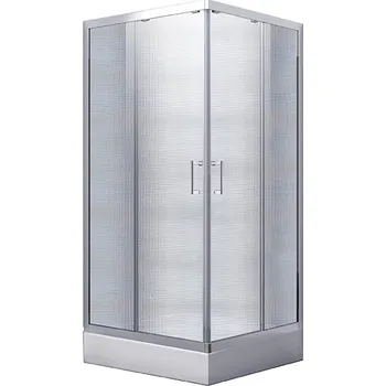 Besco Čtvercový sprchový kout MODERN SQ 80x80 (90x90), výška 165 cm - bez vaničky Rozměry (cm): 90x90, Barva profilů a typ výplně: profily: chrom, výplň: transparent
