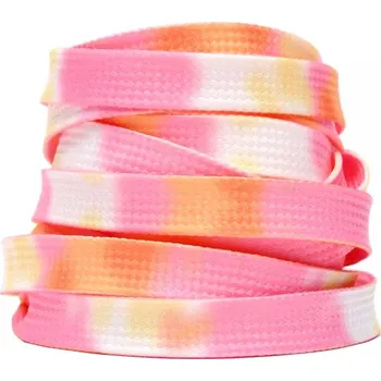 Tkaničky do bot Široké tkaničky do bot batikované, jeden pár - Růžovo oranžové, 120 cm