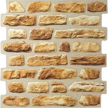 Obklad Obkladové panely 3D PVC TP10028033 ukládaný kámen hnědý