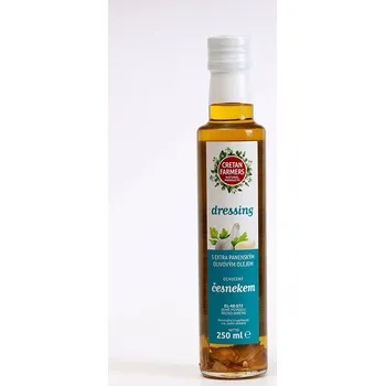 Rostlinný olej CRETAN FARMERS Dressing s extra panenským olivovým olejem Česnek 250 ml