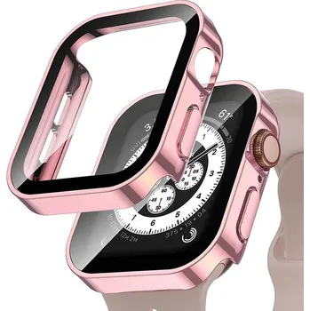 Luxusní Obal Na Apple Watch Serie 7/8 - 45 Mm Barva: Růžová - Lesklá