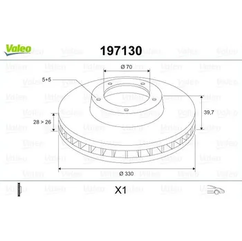 Brzdový kotouč Brzdový kotouč VALEO 197130